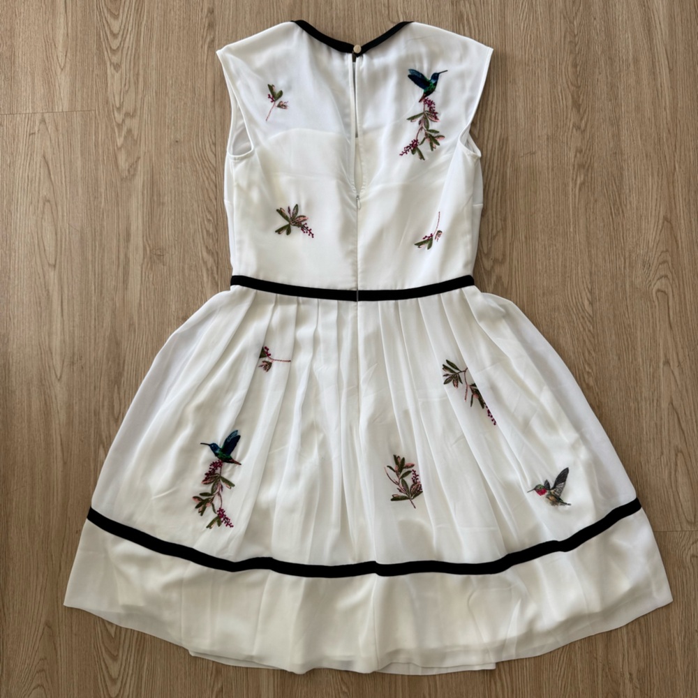 Ted Baker bow detail Hummingbird Embroidered dress - Picture 9 of 9